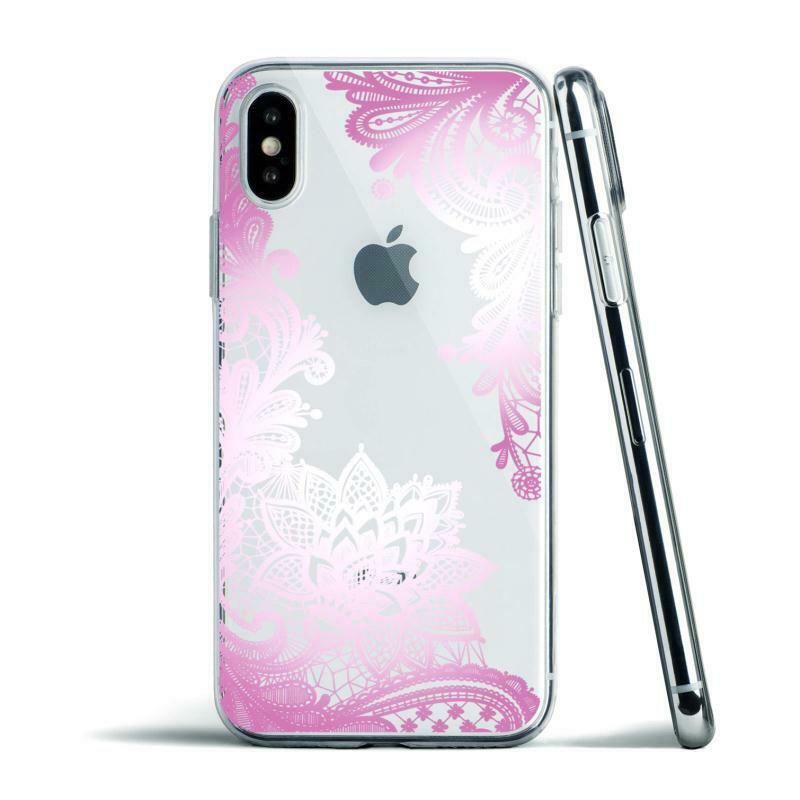 For iPhone 11 Pro Max 8 Plus 7 XS MAX XR Mandala Lace Flower Cute Phone Case Cover casedeal2000 