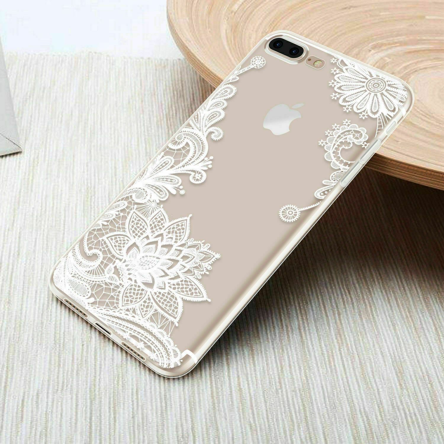For iPhone 11 Pro Max 8 Plus 7 XS MAX XR Mandala Lace Flower Cute Phone Case Cover casedeal2000 