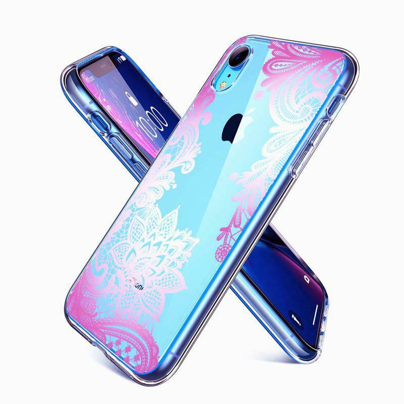 For iPhone 11 Pro Max 8 Plus 7 XS MAX XR Mandala Lace Flower Cute Phone Case Cover casedeal2000 