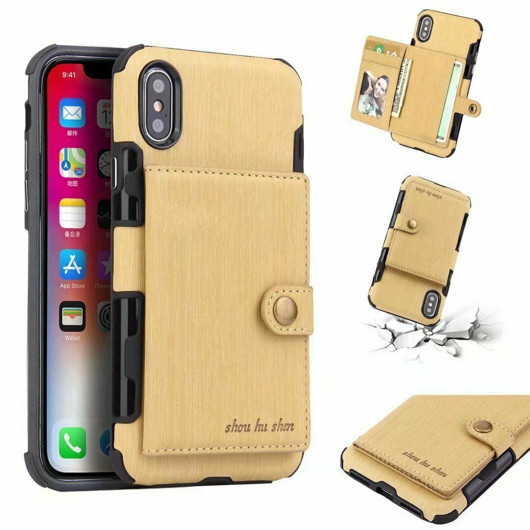 For iPhone 11 Pro XS MAX/ XR X 6 7 8 Plus Wallet Leather Case Card Holder Cover hotgadgetbayhotgadgetbay For iPhone X Gold 