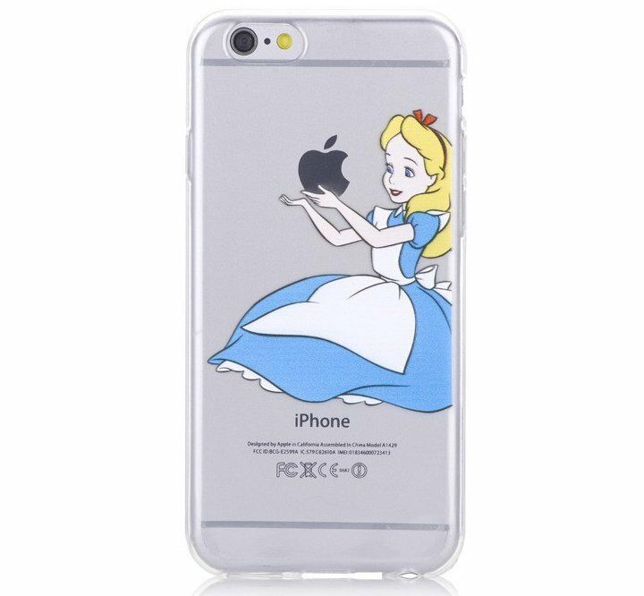 for iPhone 6 / 6S - SOFT TPU RUBBER SILICONE CLEAR CASE COVER DISNEY PRINCESS phonecaseusaphonecaseusa Alice in Wonderland 