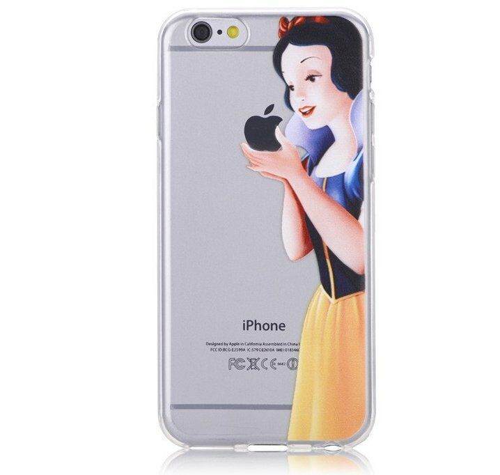 for iPhone 6 / 6S - SOFT TPU RUBBER SILICONE CLEAR CASE COVER DISNEY PRINCESS phonecaseusaphonecaseusa Snow White 