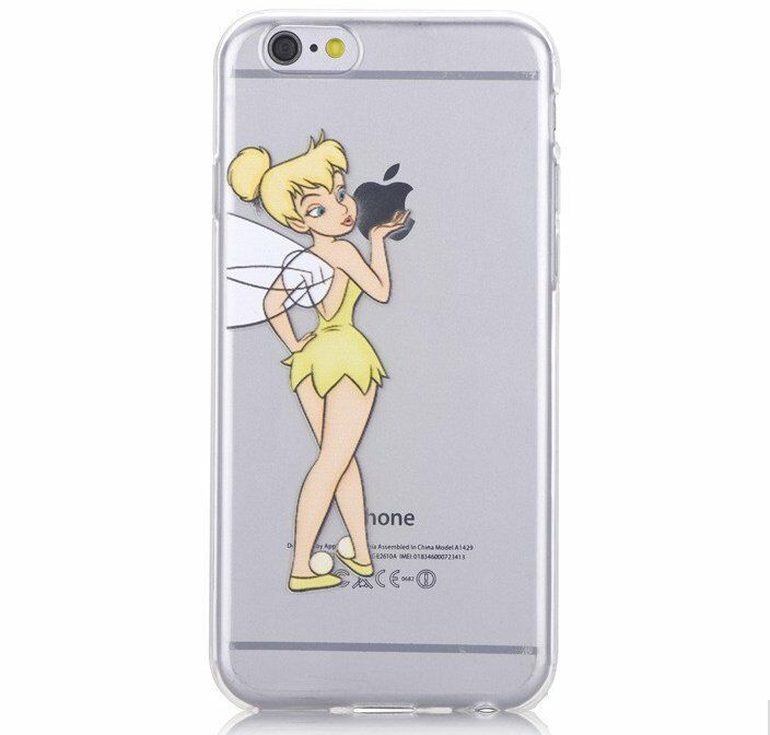 for iPhone 6 / 6S - SOFT TPU RUBBER SILICONE CLEAR CASE COVER DISNEY PRINCESS phonecaseusaphonecaseusa Tinkerbell Fairy 