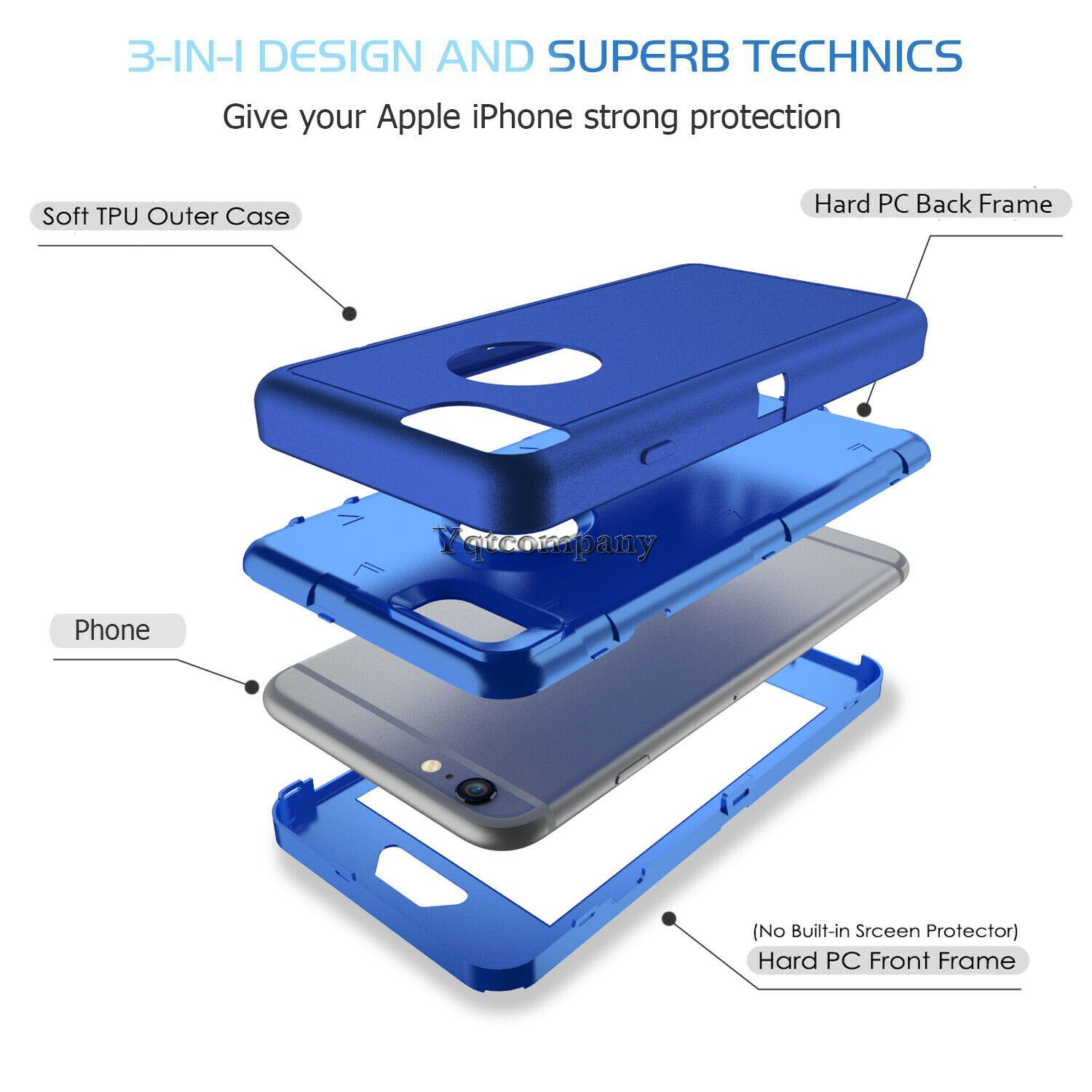 For iPhone 6s 7 8 Plus 11 Pro Max XR XS Max SE ULTRA SHOCKPROOF Armor Cover Case yqtcompany 