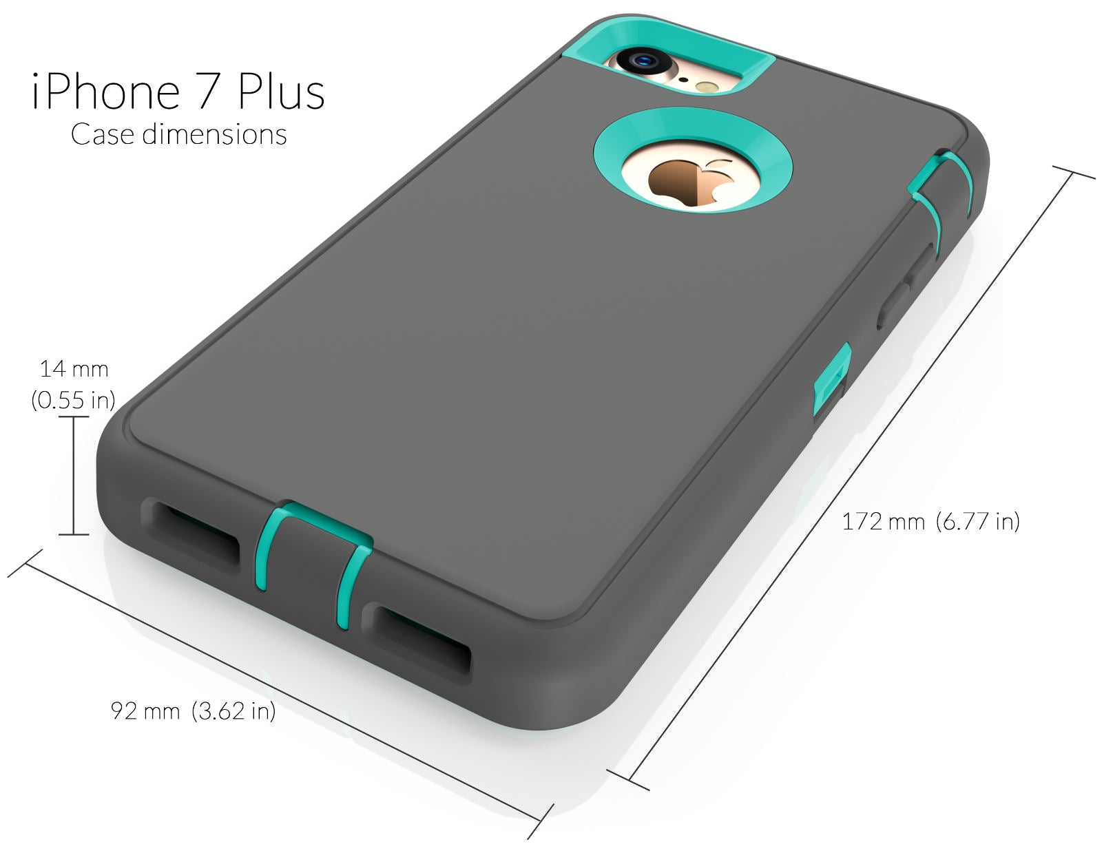 For iPhone 7 / 7 Plus 8 / 8 Plus Case Cover Protective Hybrid Rugged Shockproof alphaaccessmobile 