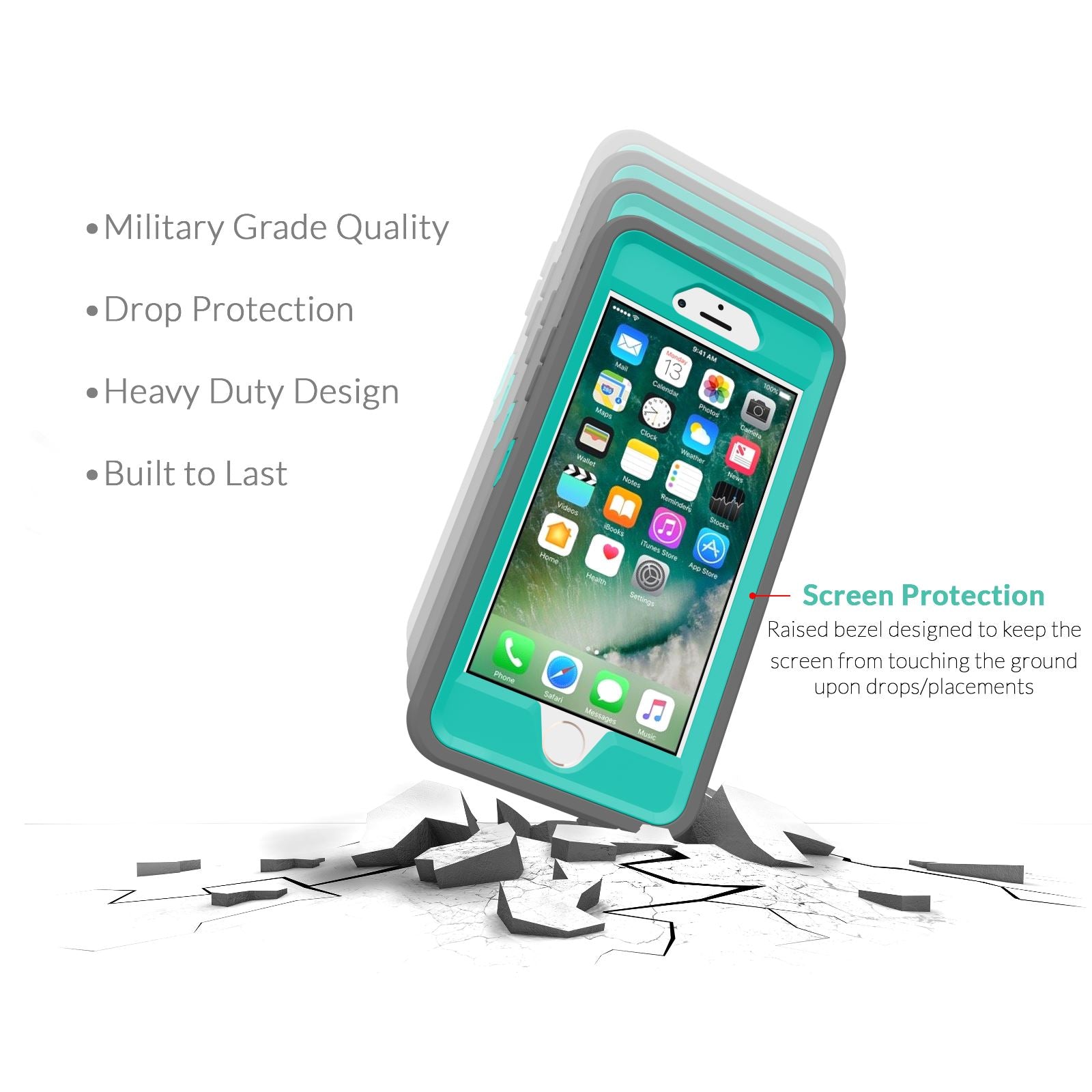For iPhone 7 / 7 Plus 8 / 8 Plus Case Cover Protective Hybrid Rugged Shockproof alphaaccessmobile 