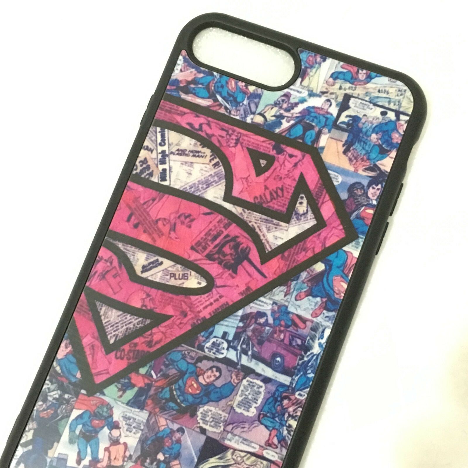 for iPhone 7+ / 8+ PLUS -Hard TPU Rubber Case Cover Red Blue Superman Comic Book iPhone Cases AtlasCase 