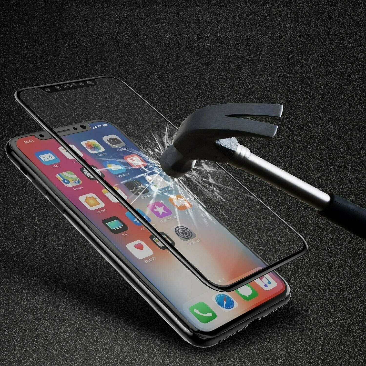 For iPhone X XS Max XR 11 Pro Full Coverage Tempered Glass Screen Protector techsensesolutionstechsensesolutions 