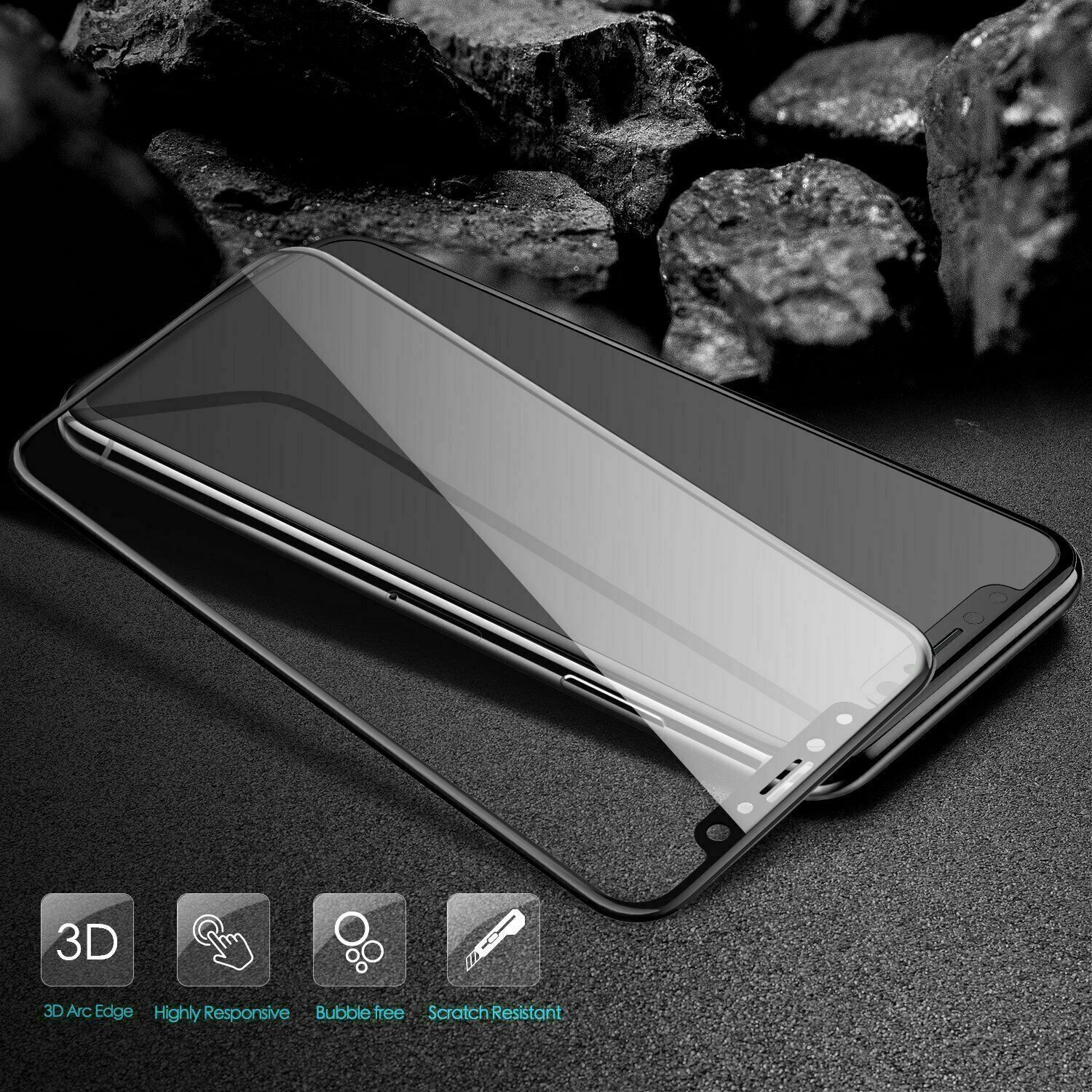 For iPhone X XS Max XR 11 Pro Full Coverage Tempered Glass Screen Protector techsensesolutionstechsensesolutions 