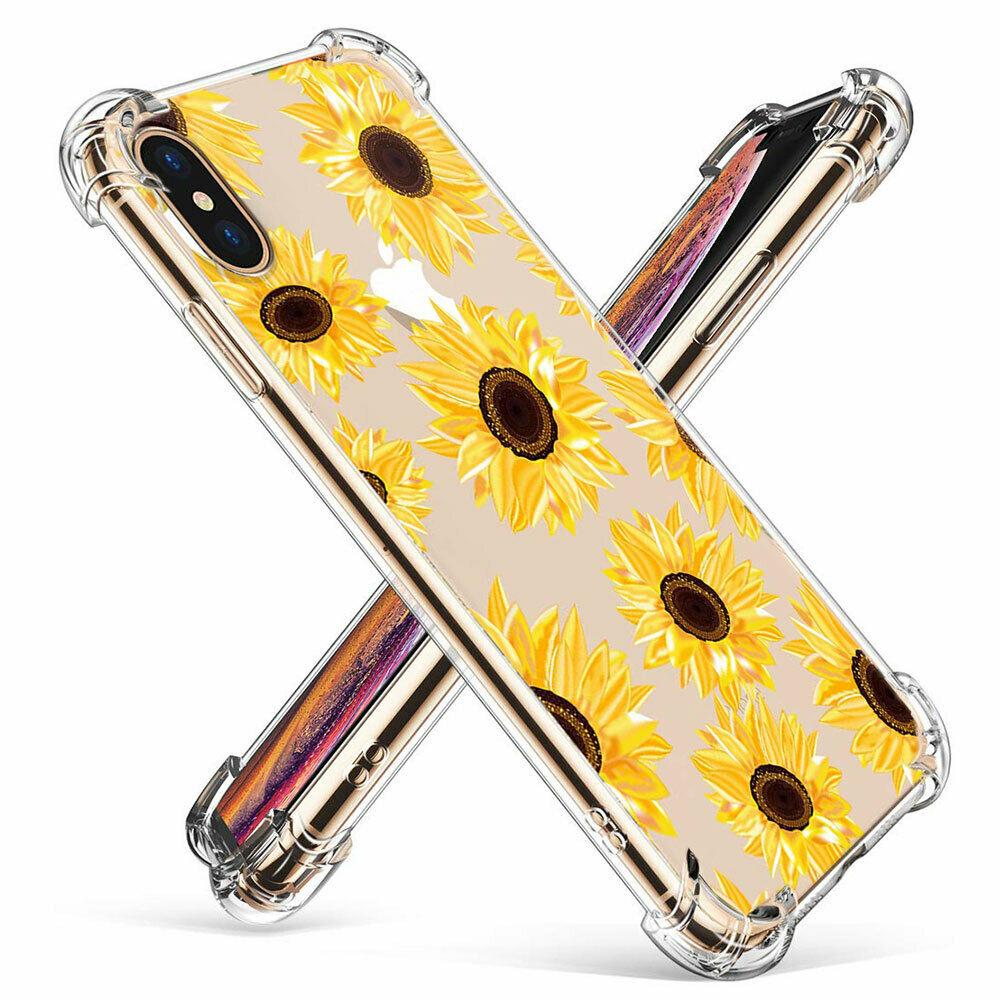 iPhone 11 Pro Max Xs Max XR 8 7 Plus Fashion Flower Cute Case Silicone TPU Women funnycasefunnycase For Apple iPhone X Sun Flower 