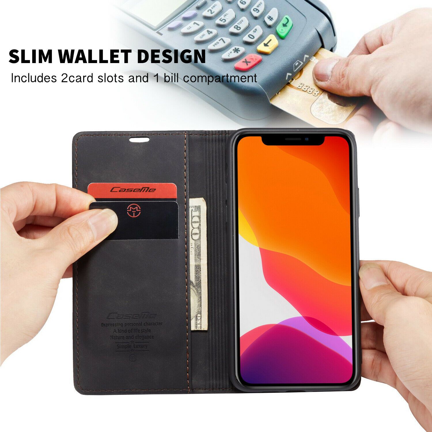 iPhone 11 Pro XS Max XR X 8 7 Plus Case Magnetic Leather Wallet Flip Stand Cover 2000eseller 