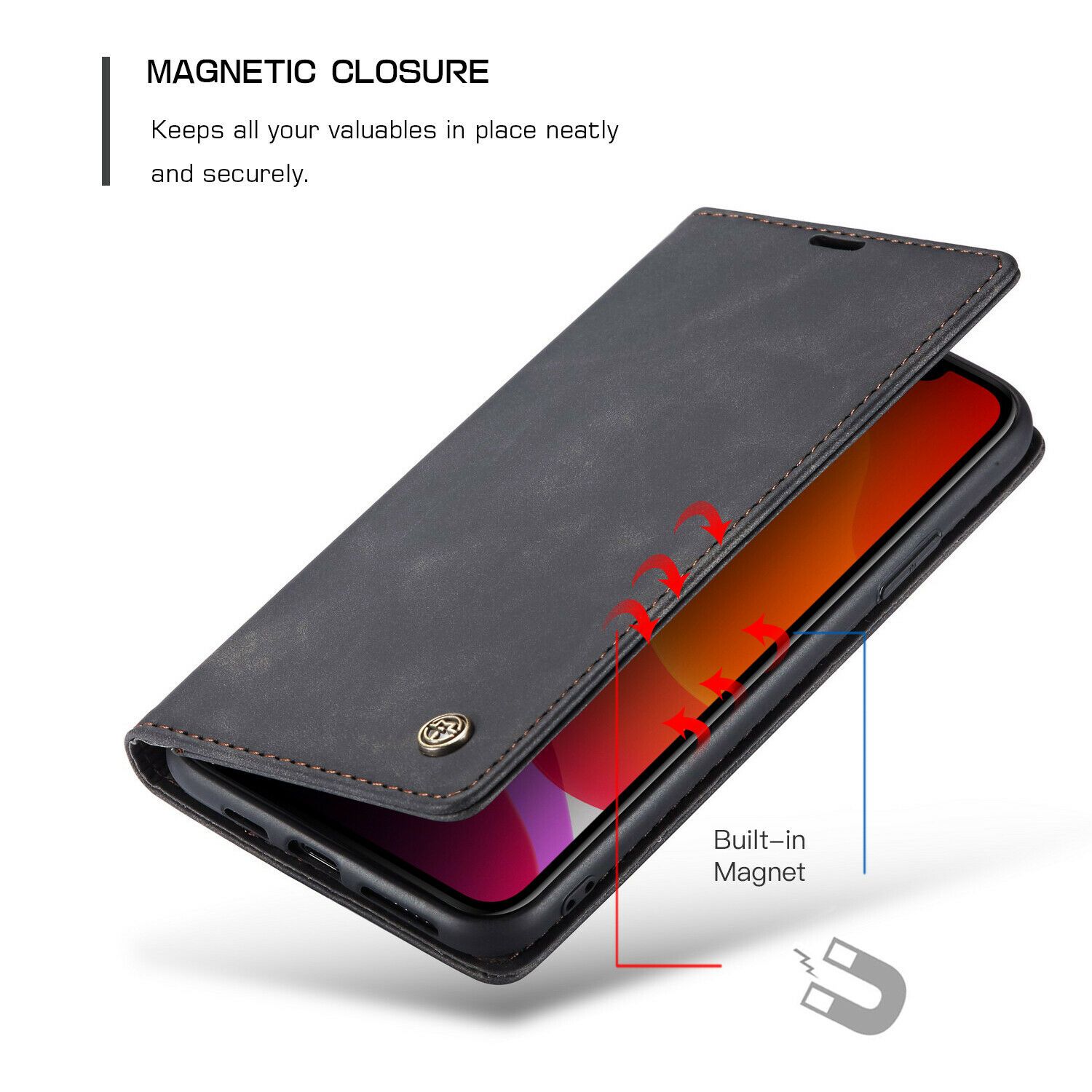 iPhone 11 Pro XS Max XR X 8 7 Plus Case Magnetic Leather Wallet Flip Stand Cover 2000eseller 