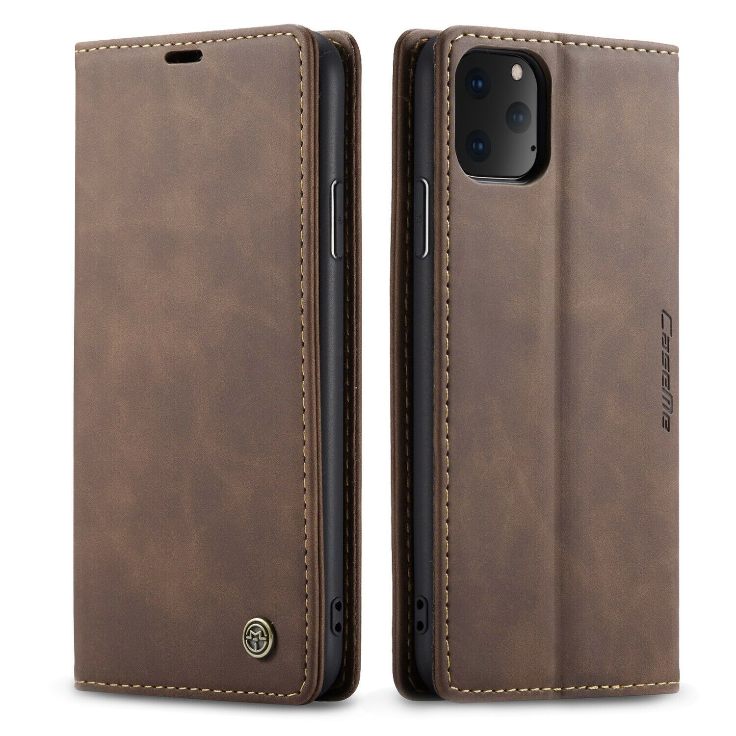 iPhone 11 Pro XS Max XR X 8 7 Plus Case Magnetic Leather Wallet Flip Stand Cover 2000eseller For Apple iPhone XS Max Coffee 