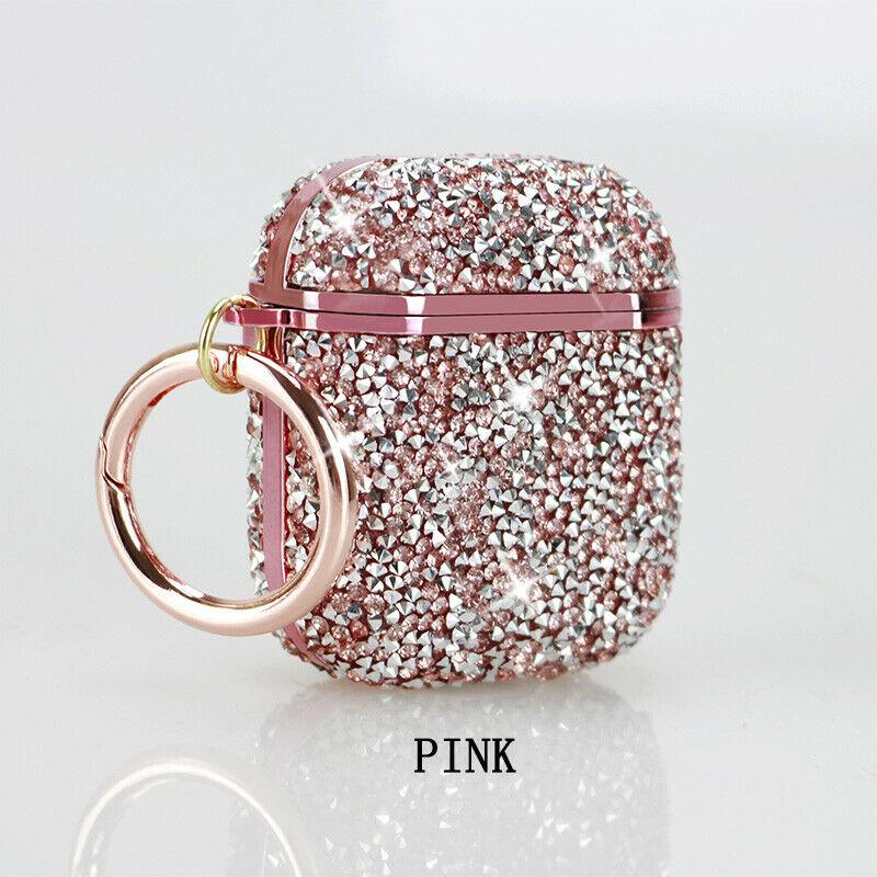 Keychain Charing Protective Case Bling Glitter Cover For Apple Airpods Pro/1/2 easyshops*easyshops* 