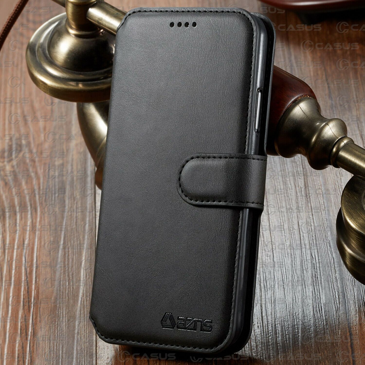 Leather Wallet Flip Card Holder Cover Case For iPhone 11 PRO MAX XR XS 8/6 Plus casuscasescasuscases For Apple iPhone 11 Black 