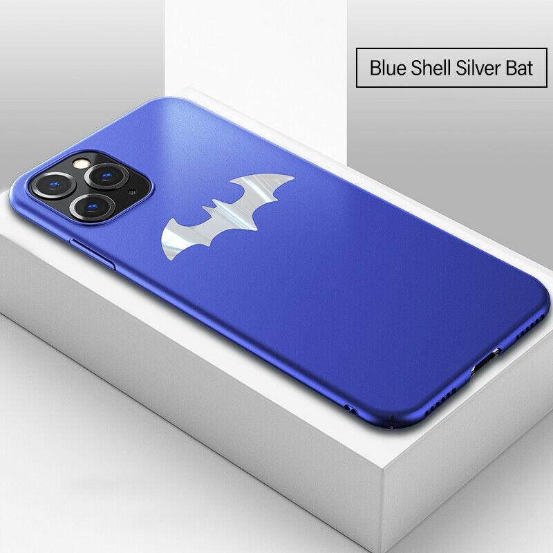 Luxury Ultra-thin Metal Batman Matte Case For iPhone 11 PRO MAX XR XS X 8 7 6 S best-store92 Blue Case Silver Bat For iPhone 11 Pro Max 