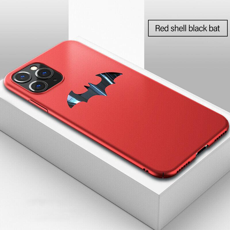 Luxury Ultra-thin Metal Batman Matte Case For iPhone 11 PRO MAX XR XS X 8 7 6 S best-store92 Red Case Black Bat For iPhone 11 Pro Max 