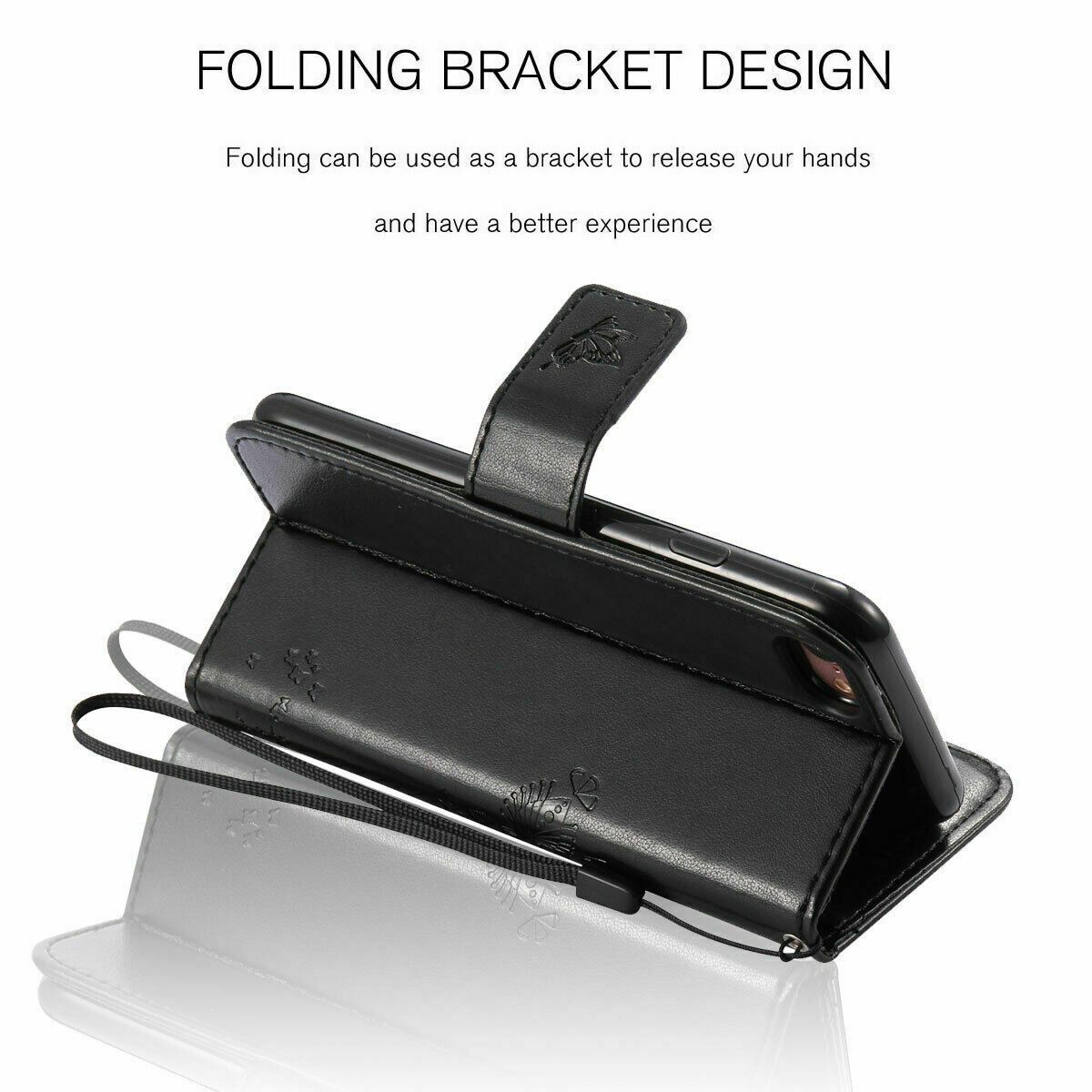 Magnetic Leather Wallet Case For iPhone 8 7 6s Plus X XS MAX XR Flip Cover Stand stekim-92 