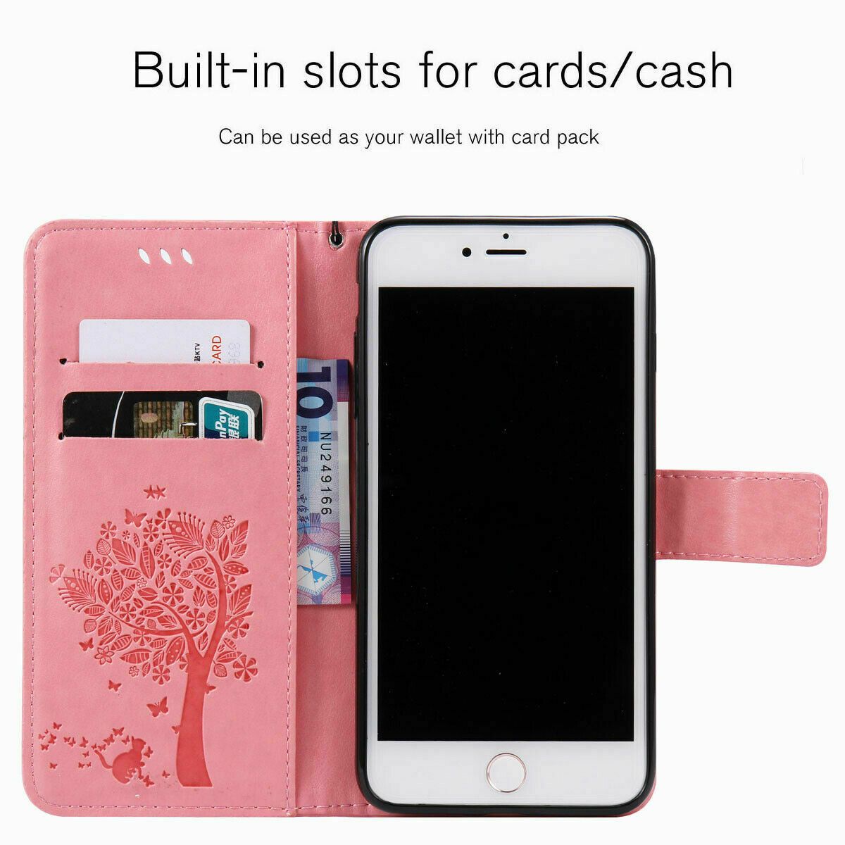 Magnetic Leather Wallet Case For iPhone 8 7 6s Plus X XS MAX XR Flip Cover Stand stekim-92 
