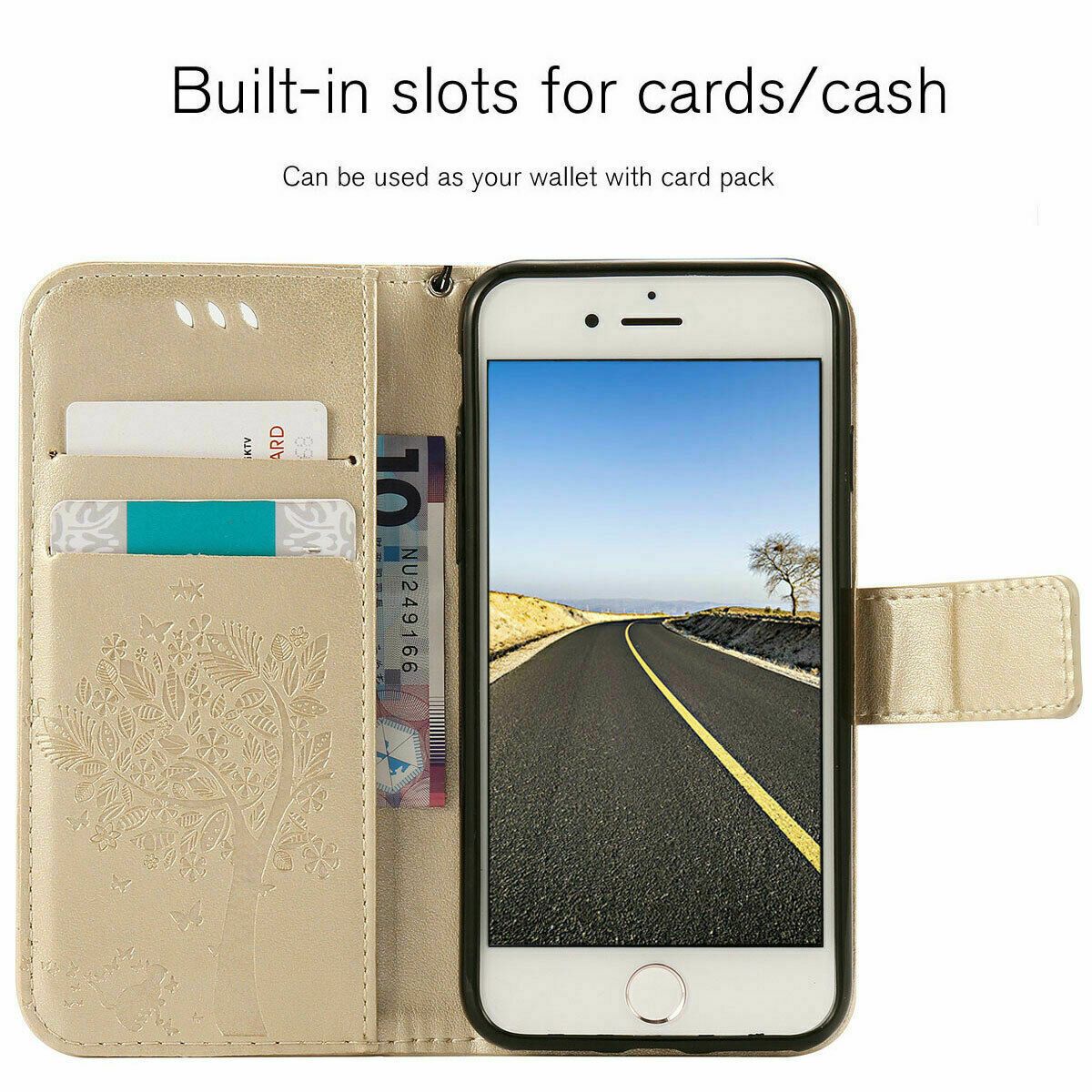 Magnetic Leather Wallet Case For iPhone 8 7 6s Plus X XS MAX XR Flip Cover Stand stekim-92 
