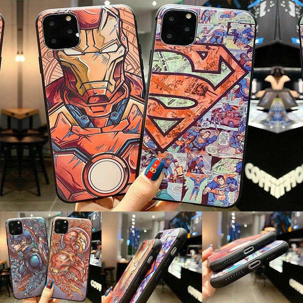 Marvel Cartoon Superman Phone Case Cover For iPhone11Pro XR 6s 7 8Plus Xs Max nicejwen 
