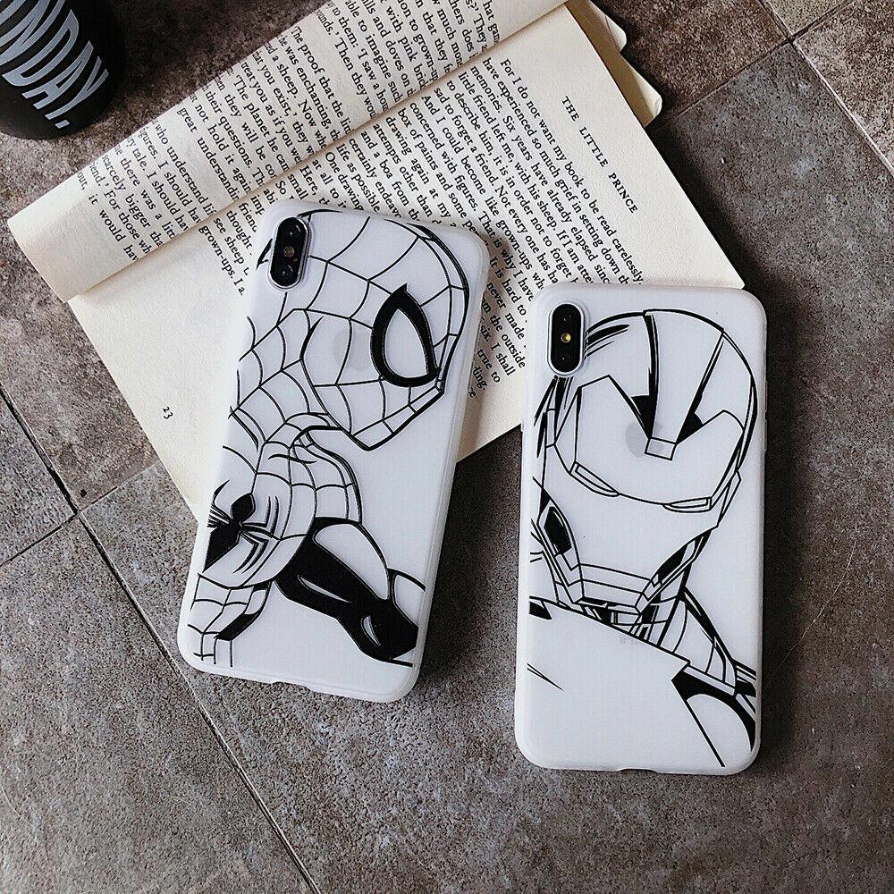 Marvel Spider Iron Man Thin Phone Case Cover For iPhone X 6s 7 8Plus XR Xs Max iPhone Cases AtlasCase 