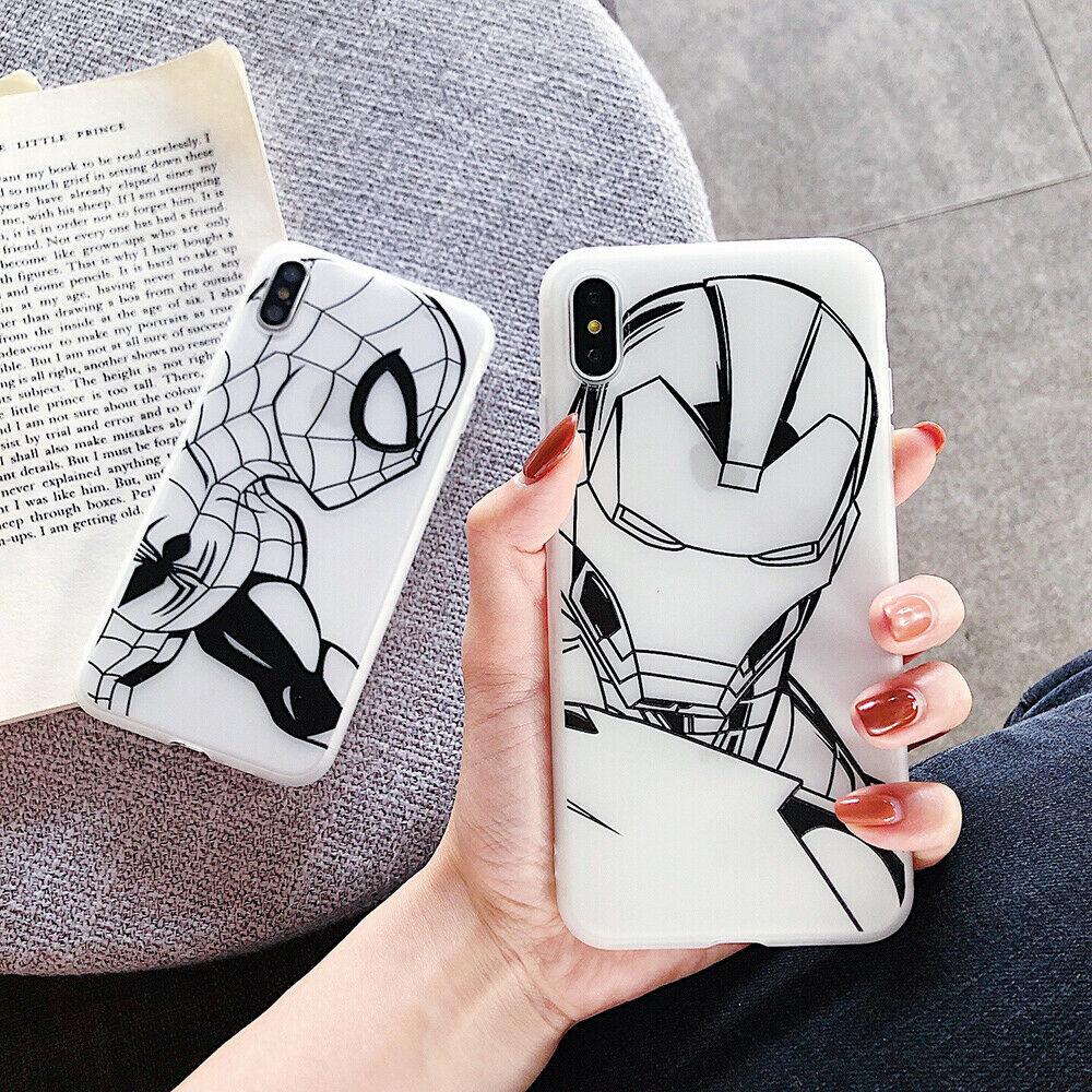 Marvel Spider Iron Man Thin Phone Case Cover For iPhone X 6s 7 8Plus XR Xs Max iPhone Cases AtlasCase 