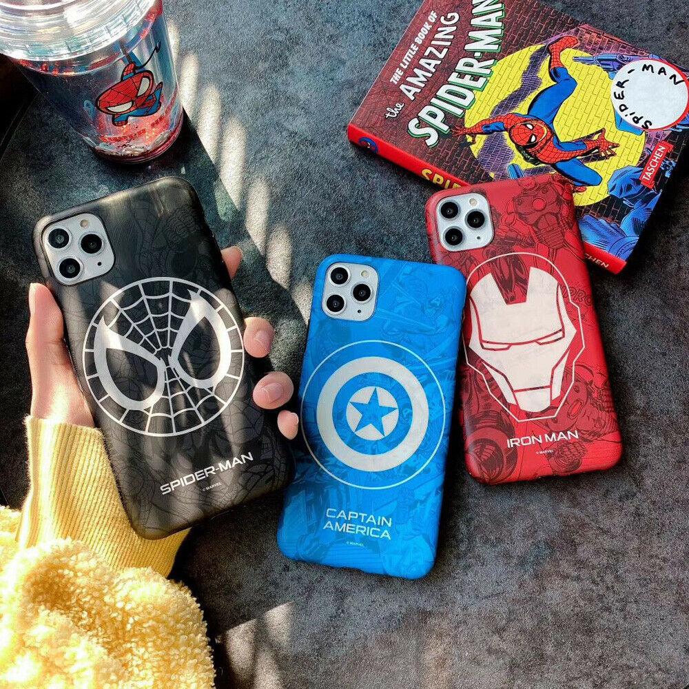 Marvel Spiderman Ironman Soft Phone Case Cover For iPhone11ProMax 6s 8Plus XR iPhone Cases AtlasCase 