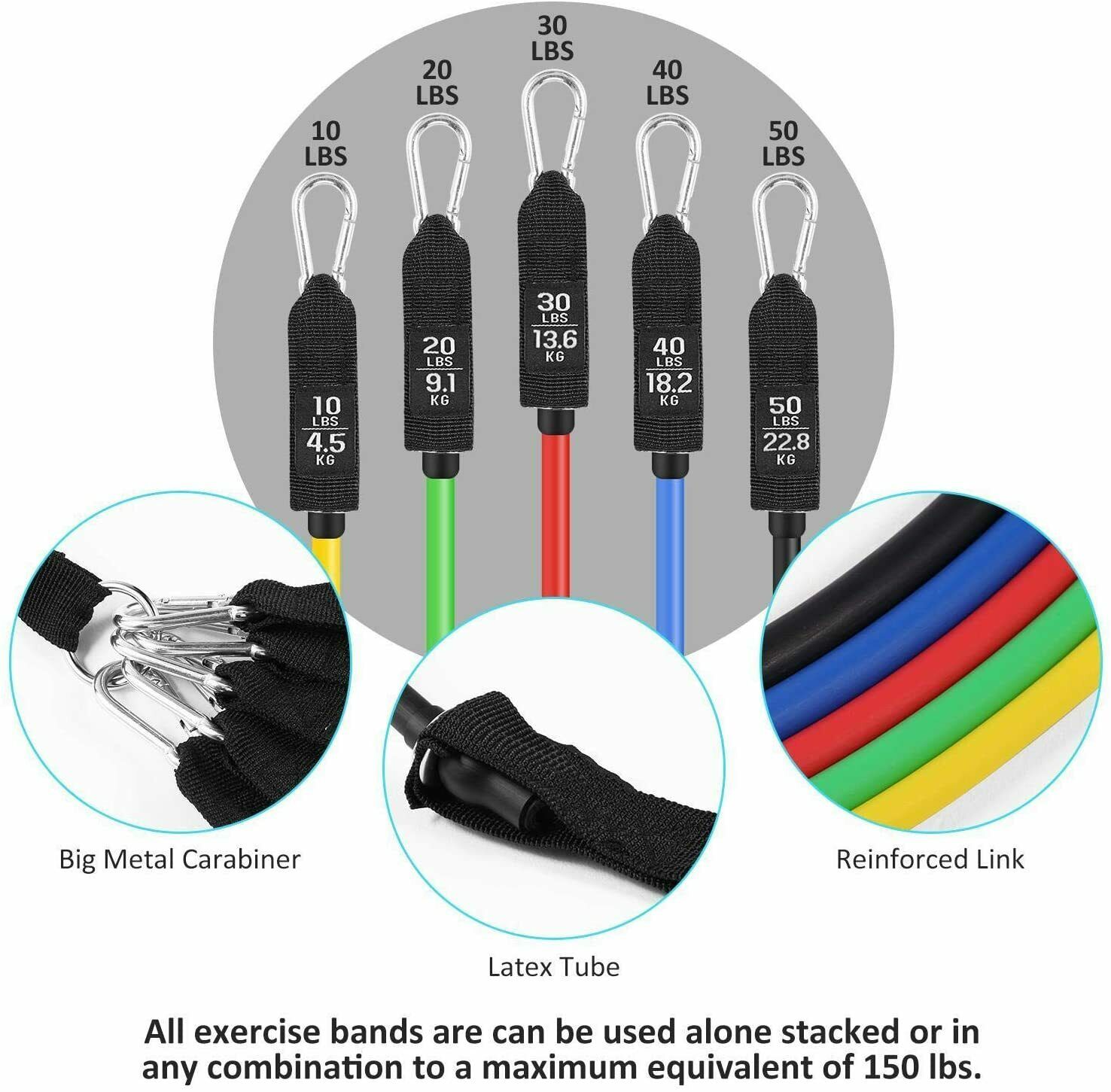 MULTI-EXERCISE RESISTANCE BANDS caracole86 