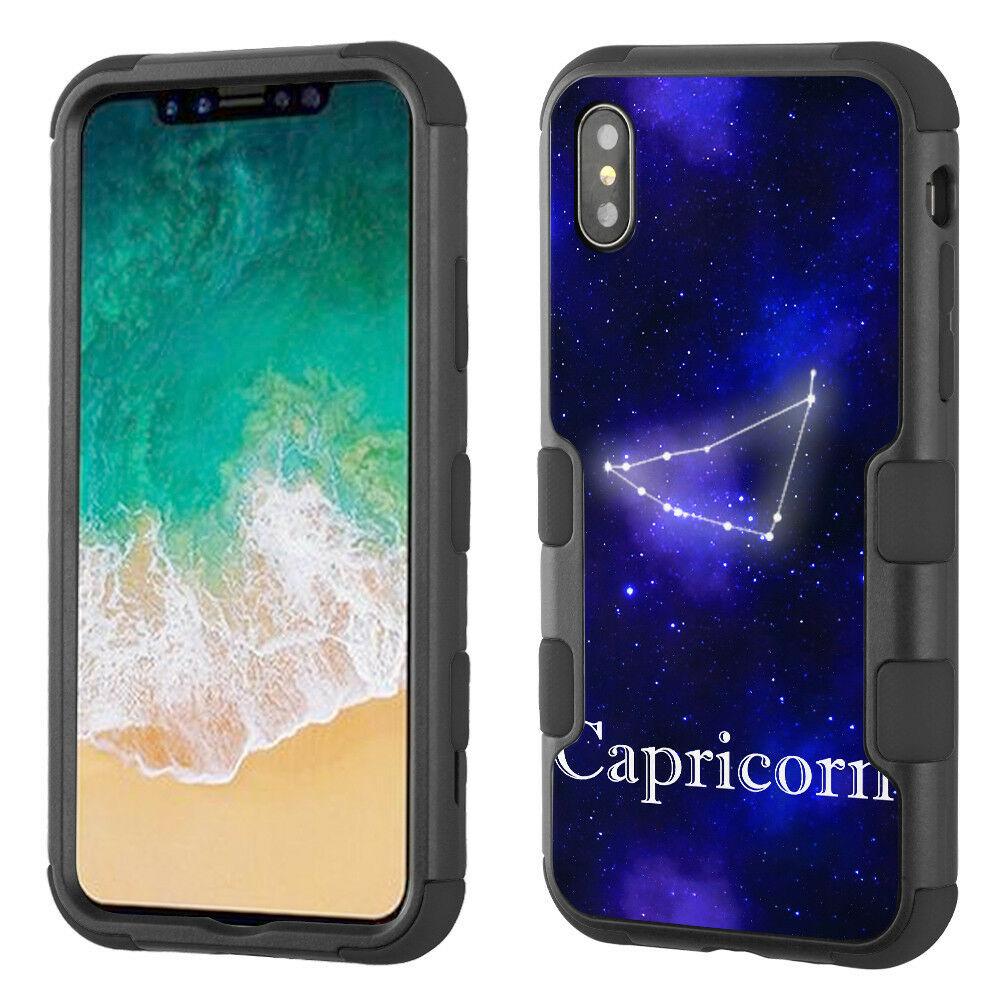 Multi Layered Hybrid Phone Case for Apple iPhone X iPhone Cases AtlasCase Capricorn 