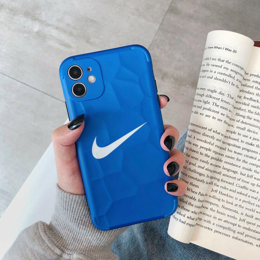 Nike Logo Bump Rugged Plain Phone Case Cover For iPhone11Pro 7 8Plus XR XS Max X iPhone Cases AtlasCase 