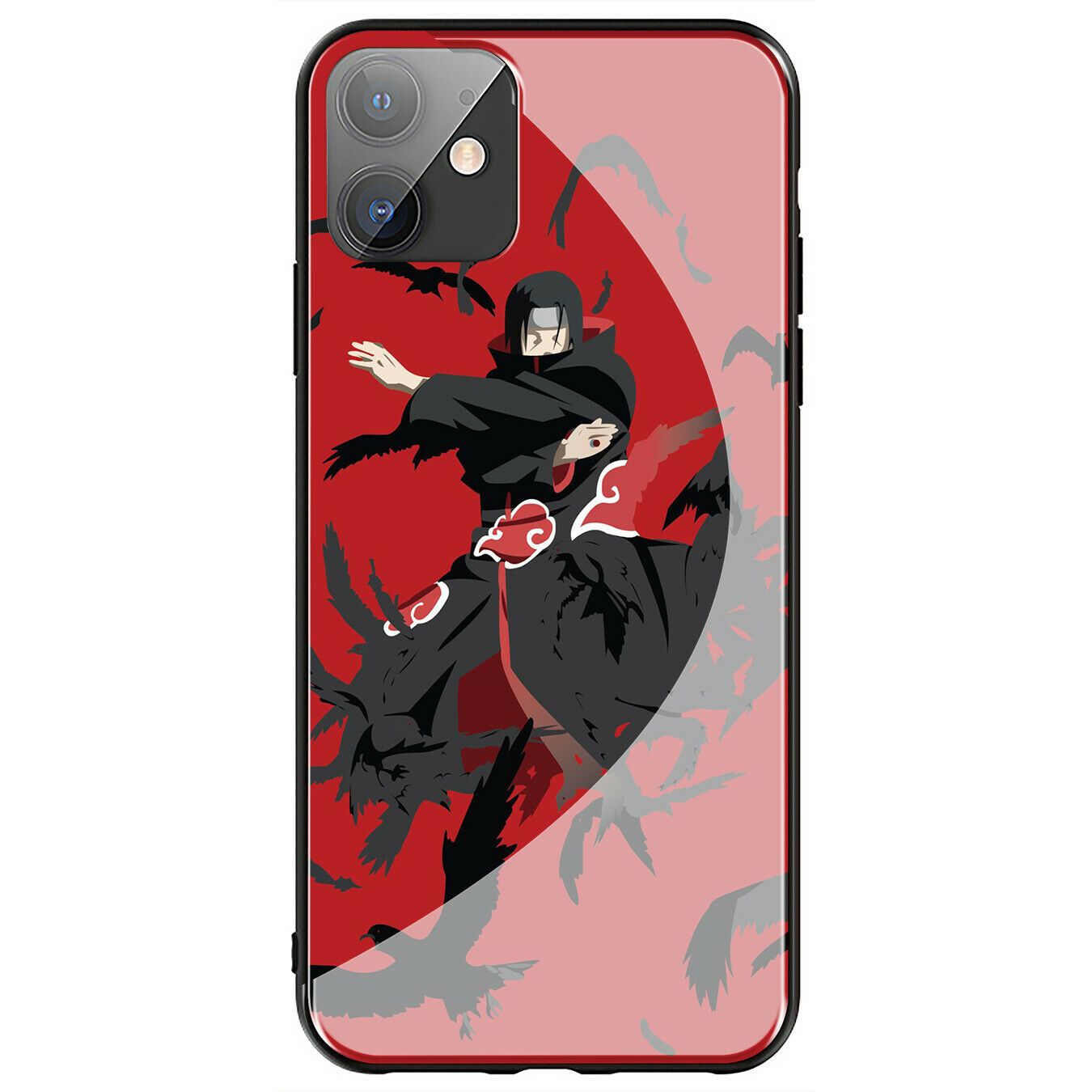 Sasuke NARUTO Akatsuki Glass Case for iPhone 11 Pro XR X XS Max 8 7 6 6s Plus + iPhone Cases AtlasCase 1 for iPhone 6/6S 