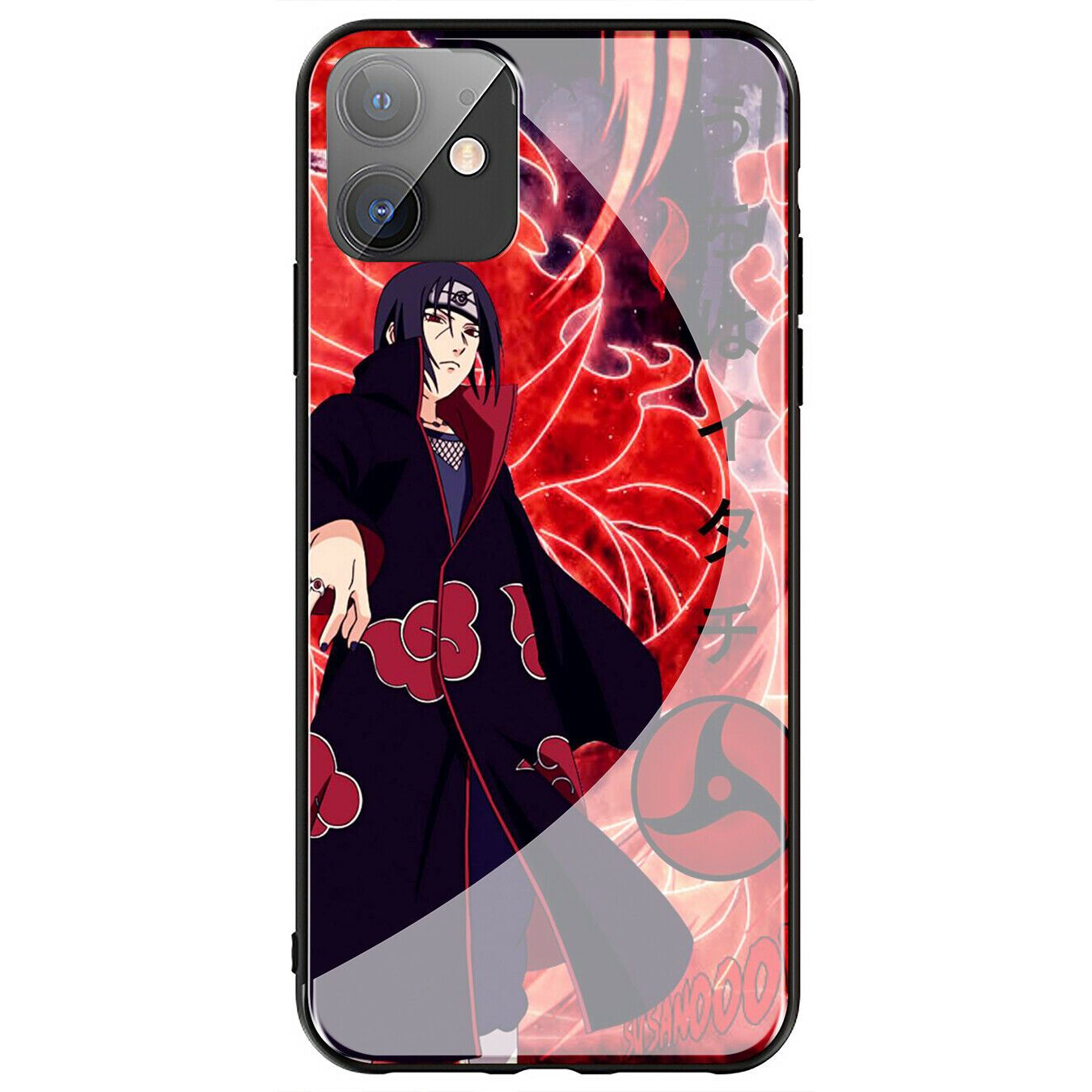 Sasuke NARUTO Akatsuki Glass Case for iPhone 11 Pro XR X XS Max 8 7 6 6s Plus + iPhone Cases AtlasCase 12 for iPhone 6/6S 