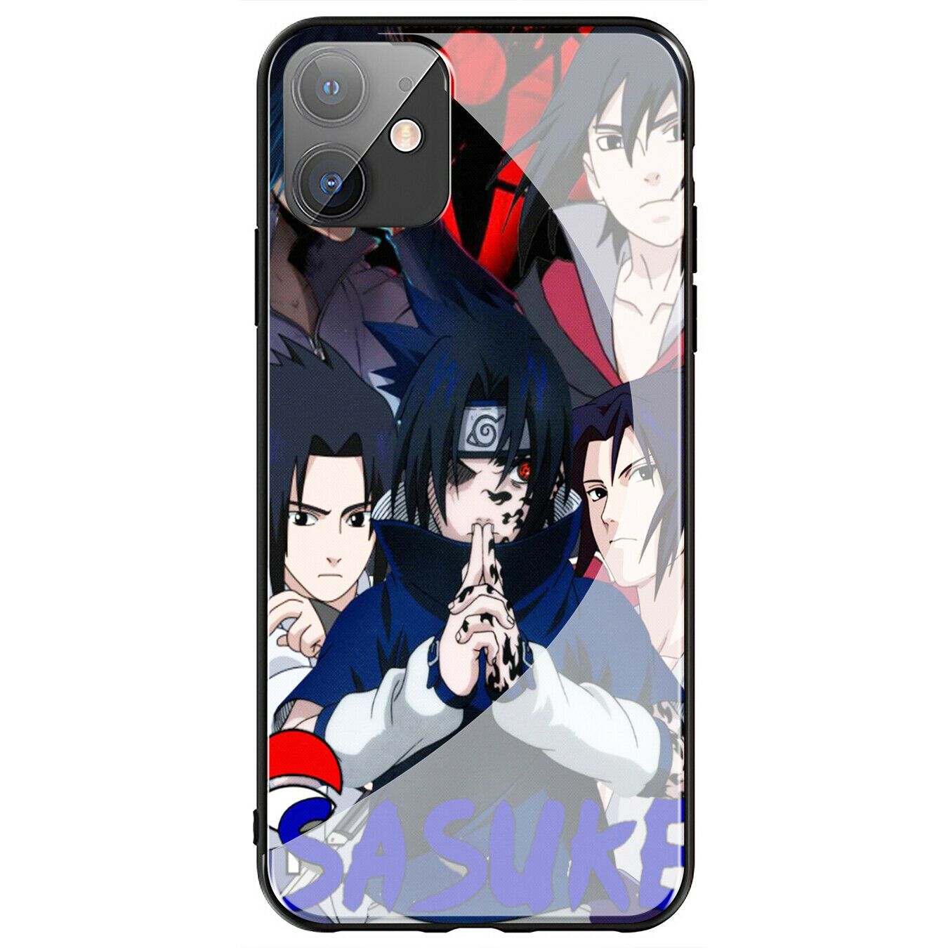Sasuke NARUTO Akatsuki Glass Case for iPhone 11 Pro XR X XS Max 8 7 6 6s Plus + iPhone Cases AtlasCase 18 for iPhone 6/6S 
