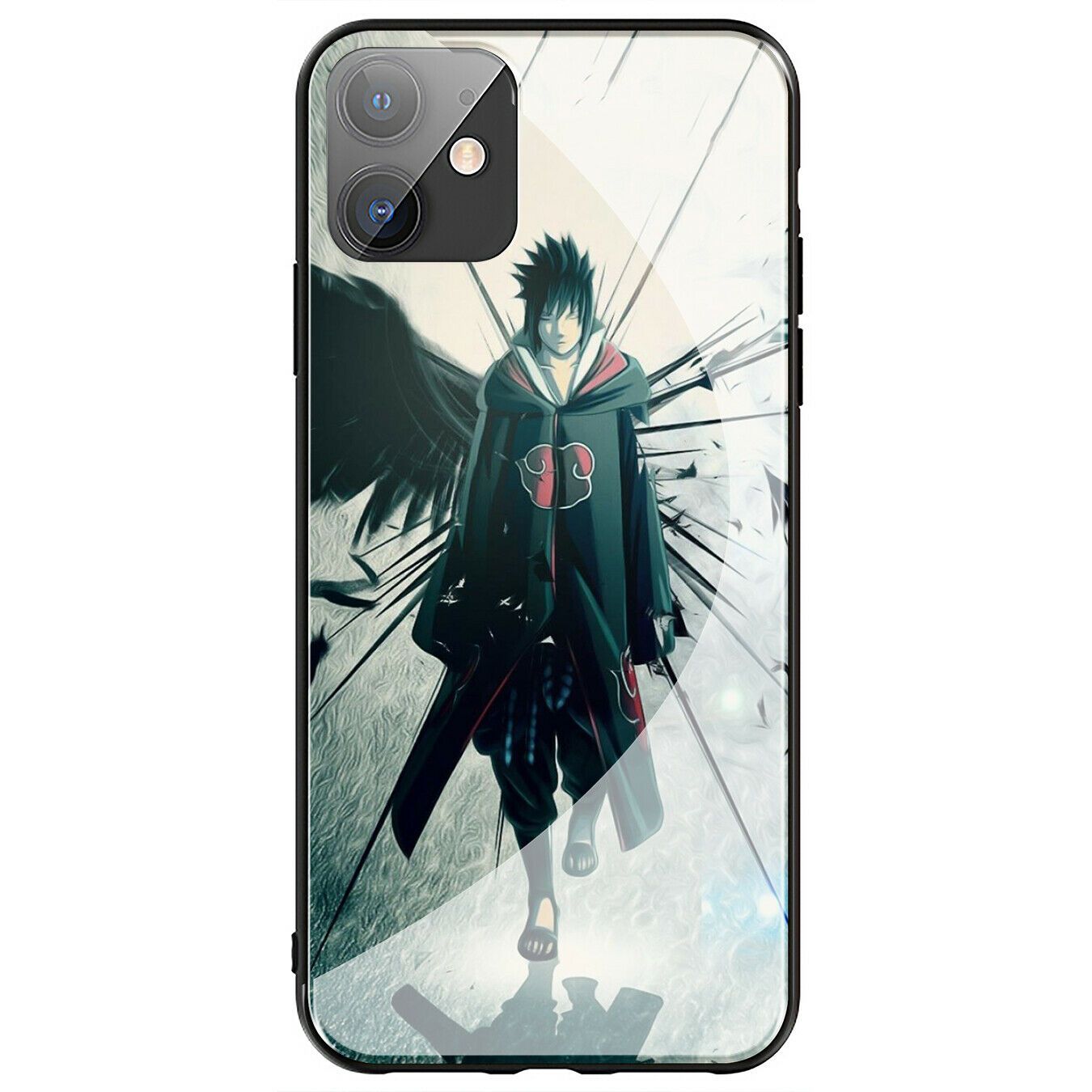 Sasuke NARUTO Akatsuki Glass Case for iPhone 11 Pro XR X XS Max 8 7 6 6s Plus + iPhone Cases AtlasCase 3 for iPhone 6/6S 