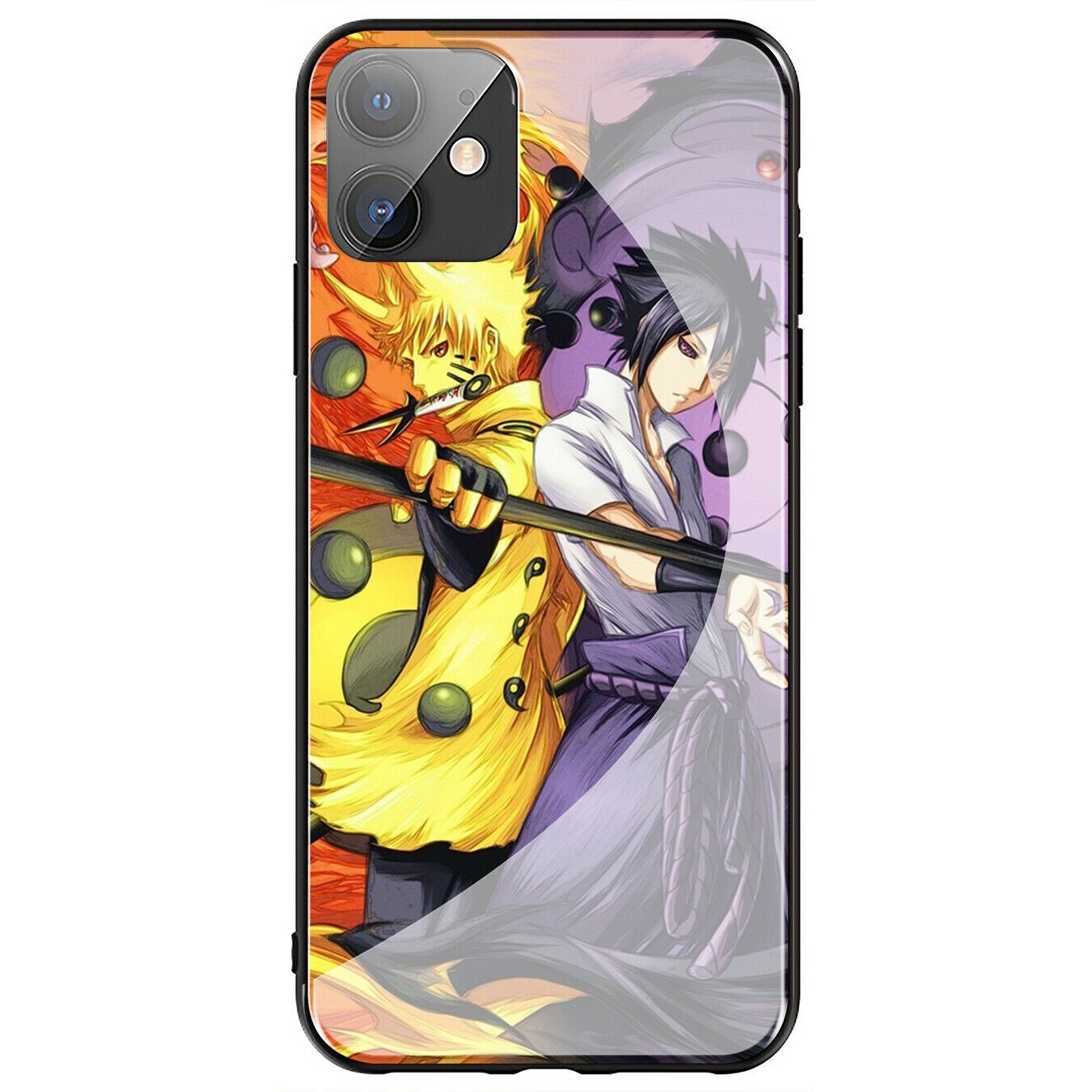 Sasuke NARUTO Akatsuki Glass Case for iPhone 11 Pro XR X XS Max 8 7 6 6s Plus + iPhone Cases AtlasCase 4 for iPhone 6/6S 