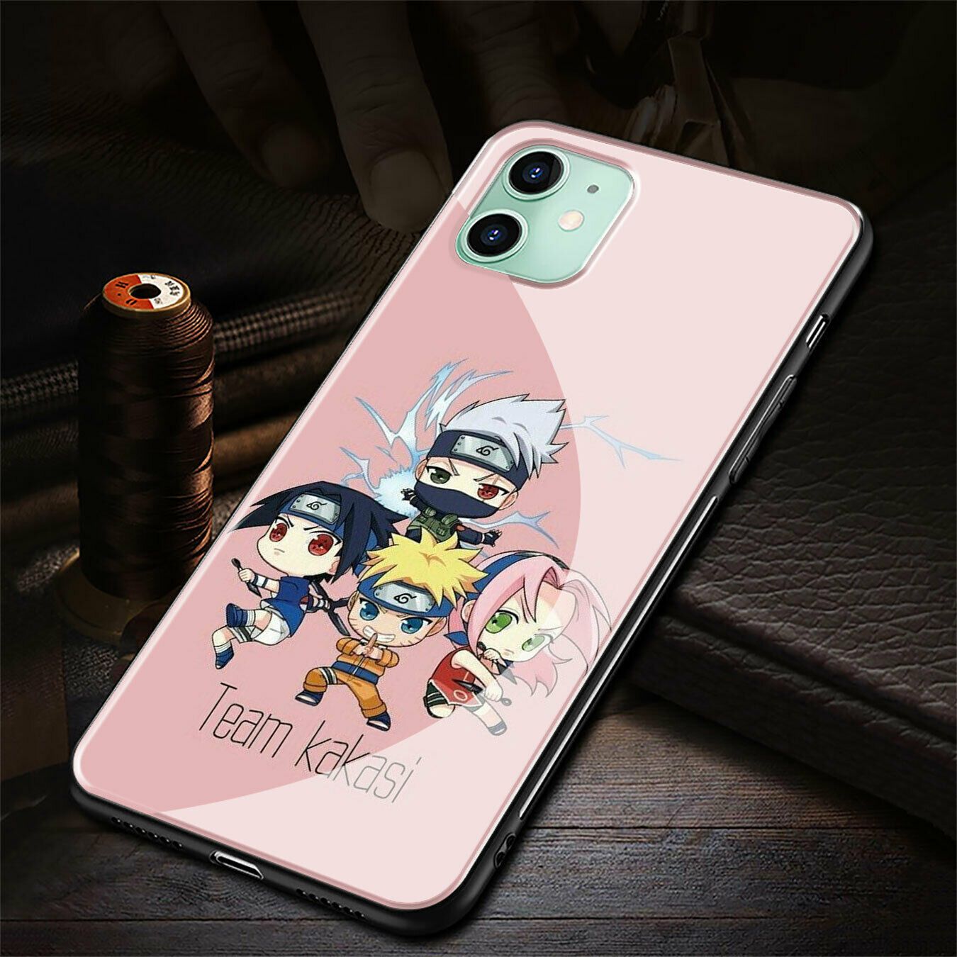 Sasuke NARUTO Akatsuki Glass Case for iPhone 11 Pro XR X XS Max 8 7 6 6s Plus + iPhone Cases AtlasCase 