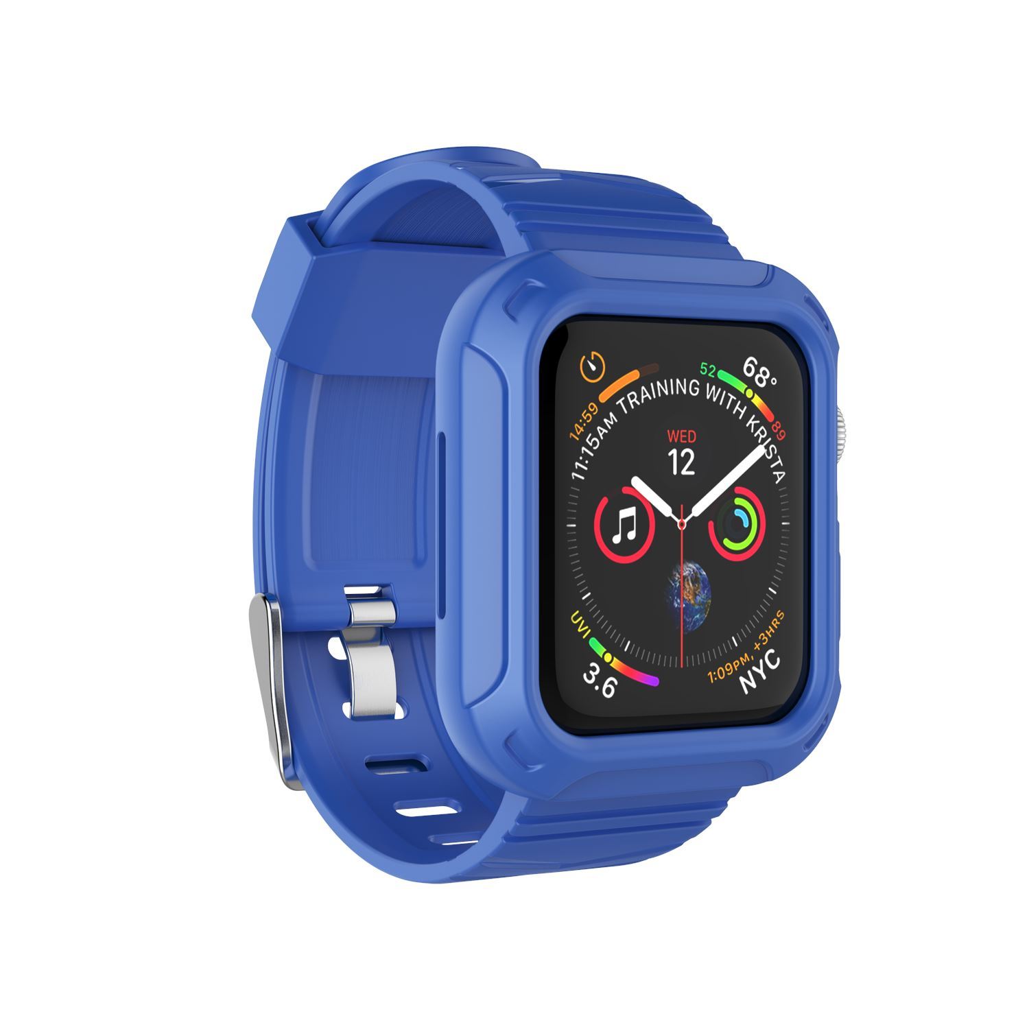 Silicone Sport Band Strap+Case for Apple Watch Series 5/4/3/2/1 42/38/40/44mm ebizware 