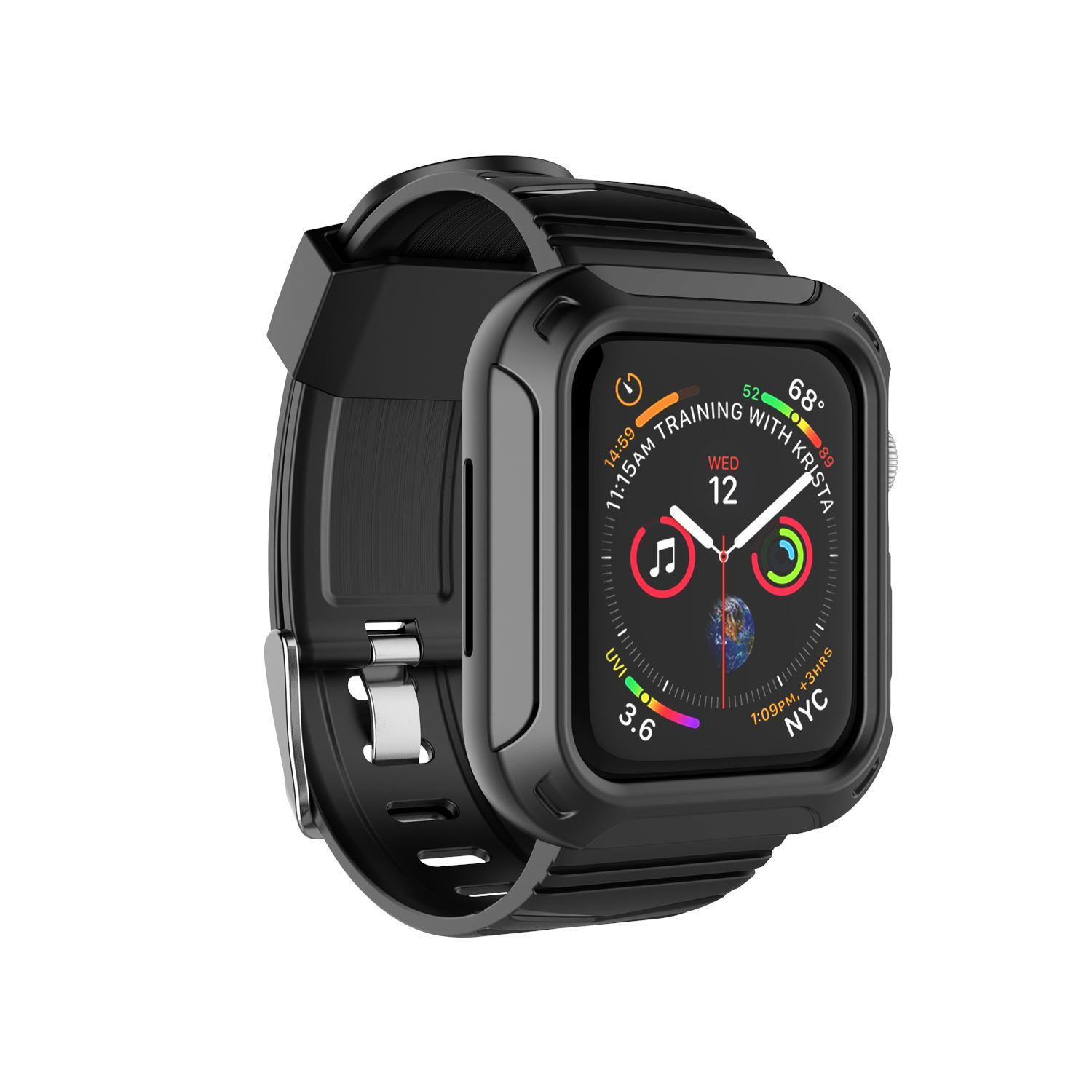 Silicone Sport Band Strap+Case for Apple Watch Series 5/4/3/2/1 42/38/40/44mm ebizware 