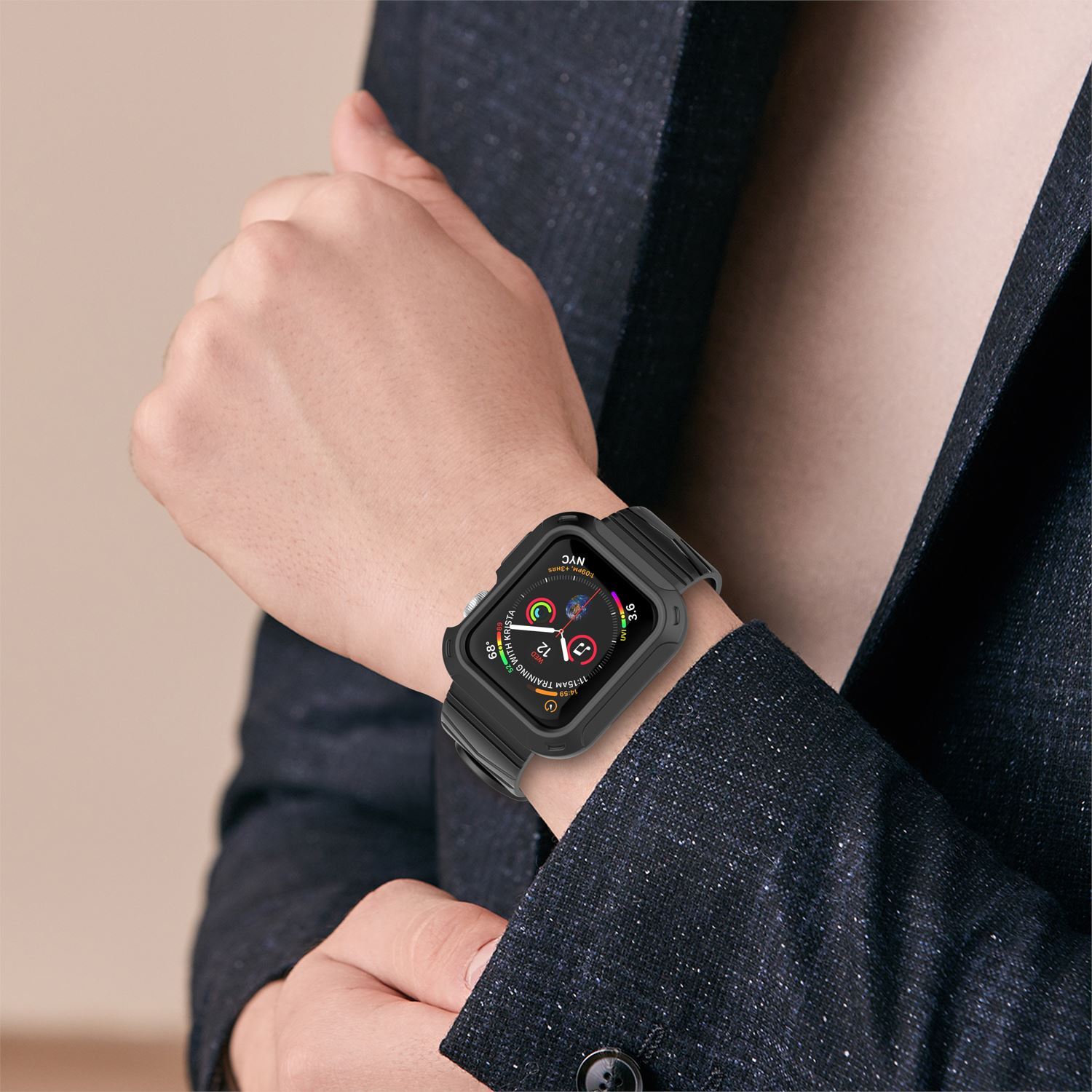 Silicone Sport Band Strap+Case for Apple Watch Series 5/4/3/2/1 42/38/40/44mm ebizware 