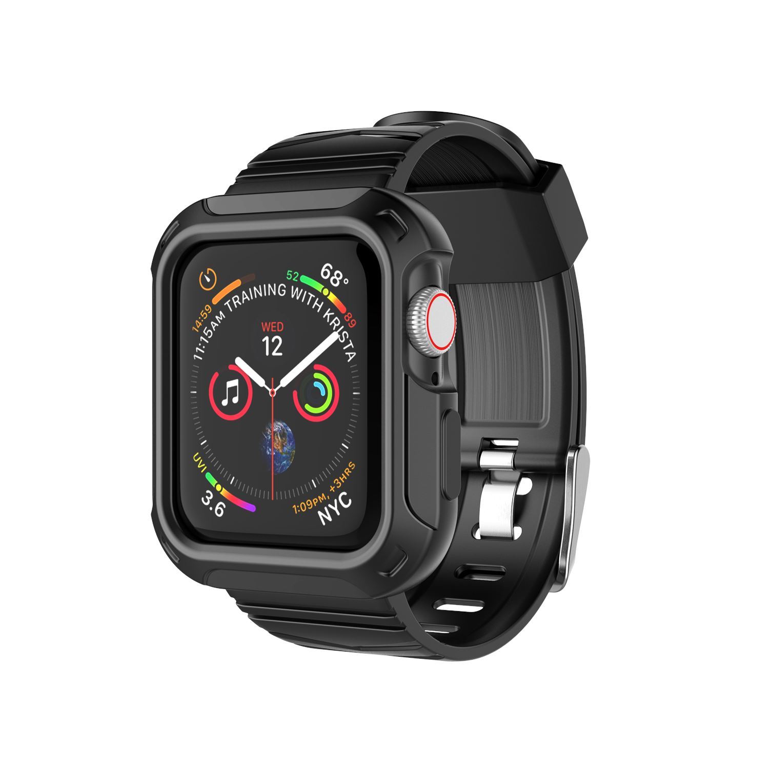 Silicone Sport Band Strap+Case for Apple Watch Series 5/4/3/2/1 42/38/40/44mm ebizware 