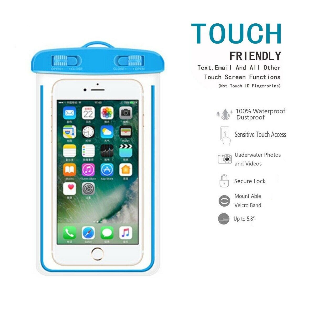Universal Waterproof Case iPhone Cases AtlasBling 